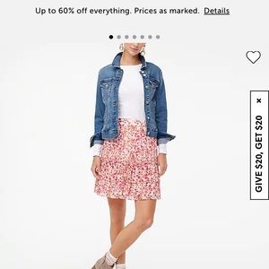 JCrew flower skirt NWT size medium
